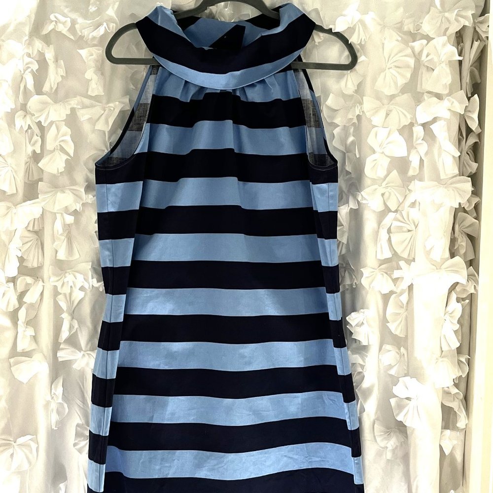 SAIL to SABLE COWL NECK DRESS in NAVY/PERIWINKLE - NWT